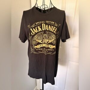 Jack Daniels Black Tee with Gold Label Graphic